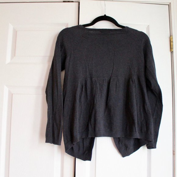 Massimo Dutti Cotton Cashmere Blend Empire Waist Cardigan Navy Blue Size M - Picture 10 of 10